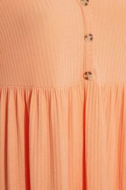 LIMITED COLLECTION - Robe Midi Orange Nervuré Peplum -GrandeTendance Boutique 6cc97703 3d42 4d 214631 Z