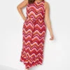YOURS LONDON - Robe Orange Maxi Design Géométrique Zig Zag -GrandeTendance Boutique 6d457d31 10db 44 161588 A