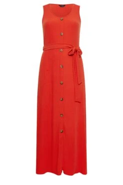 YOURS - Robe Rouge Boutonnée Maxi En Jersey -GrandeTendance Boutique 6d7d28c4 b285 4b 137556 X