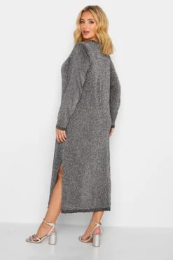 Robe Midaxi Argentée Paillettée Manches Longues 10 Robe Midaxi Argentée Paillettée Manches Longues -GrandeTendance Boutique 6e80e555 e1d4 44 192628 C