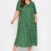 YOURS - Robe Verte Pâquerettes Smocké à Poches -GrandeTendance Boutique 6ecb2d9d c7be 46 137336 A