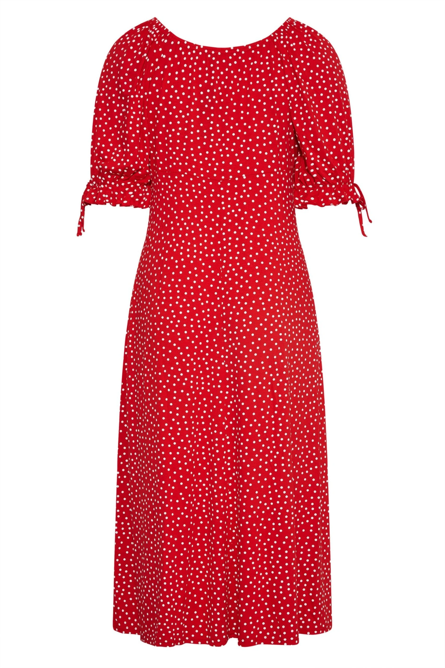 LIMITED COLLECTION - Robe Rouge Maxi Style Milkmaid à Pois 9 LIMITED COLLECTION - Robe Rouge Maxi Style Milkmaid à Pois – Image 7