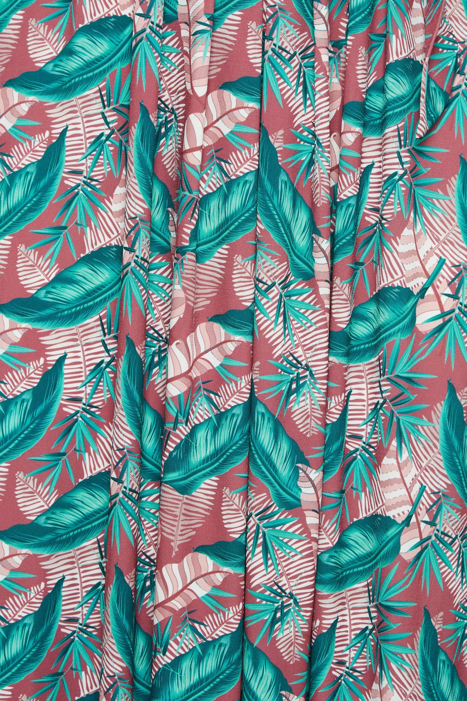 YOURS - Robe Maxi Cache-Coeur Verte & Rose Feuilles Tropicales Volanté 7 YOURS - Robe Maxi Cache-Coeur Verte & Rose Feuilles Tropicales Volanté – Image 5