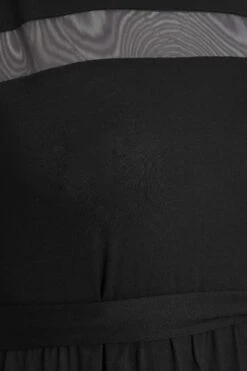 Robe Noire Empiècement Filet Patineuse -GrandeTendance Boutique 711a6803 d5e9 4a 300805 Z