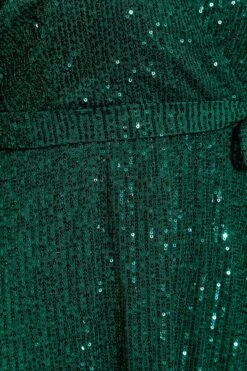 YOURS LONDON - Robe Vert Cache-Coeur Sequins Manches Courtes -GrandeTendance Boutique 718a9617 da1b 45 161394 Z