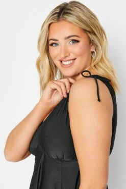 YOURS - Robe De Bain Noir Volanté Ourlet Roulanté 9 YOURS - Robe De Bain Noir Volanté Ourlet Roulanté -GrandeTendance Boutique 71e52304 fa1e 49 150270 D