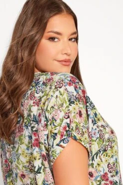 Robe Coupe Droite Blanche Multi-Floral -GrandeTendance Boutique 72f933da e938 43 174112 D