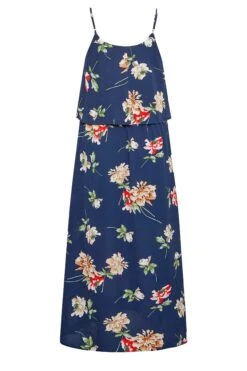 YOURS LONDON - Robe Bleue Marine Floral Volantée Superposée -GrandeTendance Boutique 7426827b aa87 4f 161945 Y