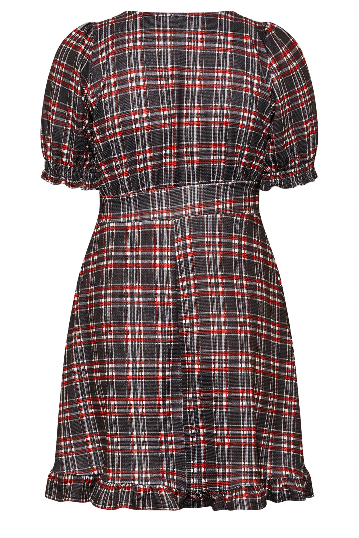 Robe Midi Noire & Rouge Carreaux Volanté 10 Robe Midi Noire & Rouge Carreaux Volanté – Image 8