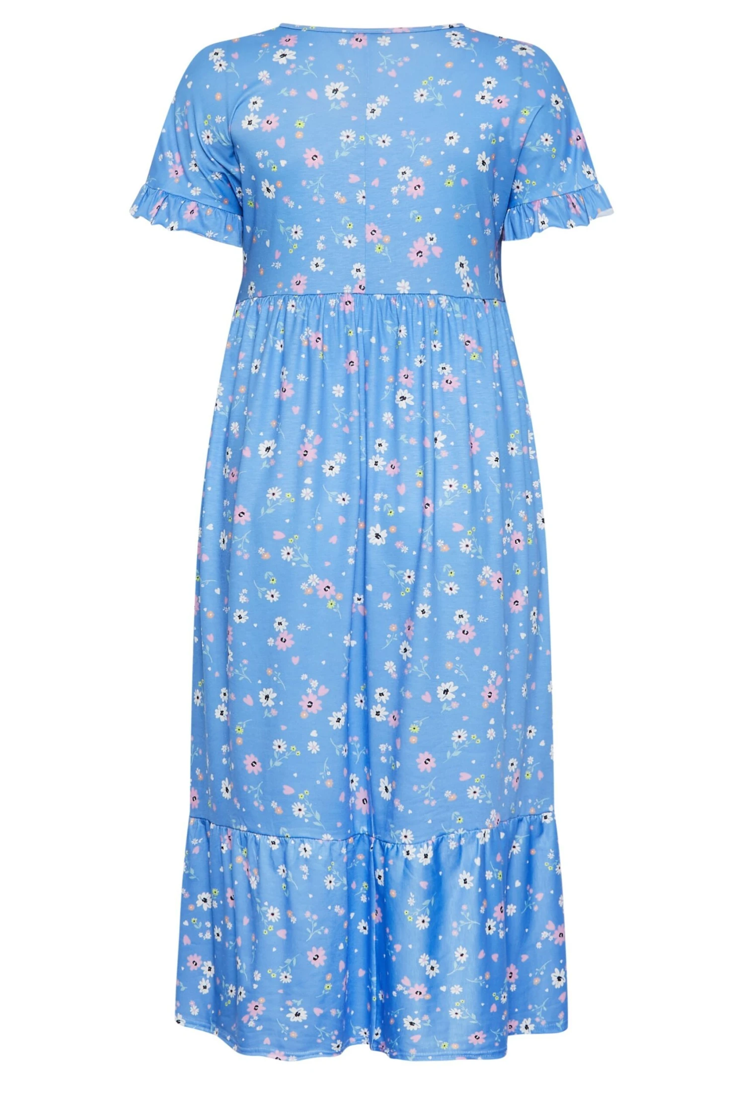 LIMITED COLLECTION - Robe Smocké Maxi Bleue Floral 9 LIMITED COLLECTION - Robe Smocké Maxi Bleue Floral – Image 7