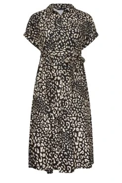 YOURS - Robe-Chemise Noire Imprimé Animal Fentes à L'Ourlet -GrandeTendance Boutique 74a813a6 0dfe 46 302075 X