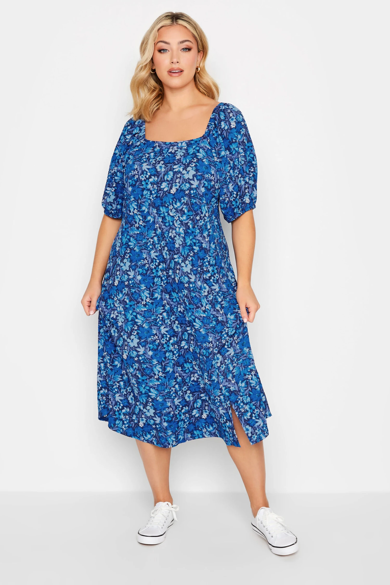 YOURS - Robe Midaxi Bleue Floral En Jersey 3 YOURS - Robe Midaxi Bleue Floral En Jersey