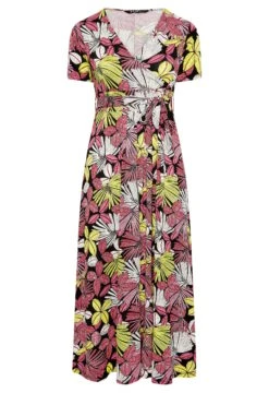 YOURS - Robe Noire & Verte Maxi Tropical Cache-Coeur -GrandeTendance Boutique 752f8506 7e5a 4b 302064 X