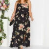 YOURS LONDON - Robe Noire Floral Volantée Superposée -GrandeTendance Boutique 75ff519e 8304 4b 161942 A