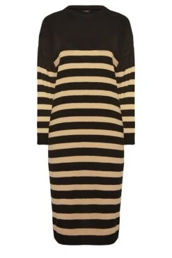 Robe En Maille Noire & Beige Midaxi à Rayures 16 Robe En Maille Noire & Beige Midaxi à Rayures -GrandeTendance Boutique 775e8104 b3e9 47 192787 X