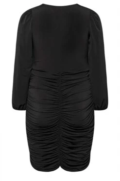 YOURS LONDON - Robe Noire Plissée Encolure Carrée -GrandeTendance Boutique 78d4ff81 a365 4e 161811 Y