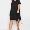YOURS - Robe Noire Manches Courtes En Mousseline -GrandeTendance Boutique 7a39c342 1be0 4a 301196 A