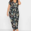 YOURS - Robe Midaxi Noire Cache-Coeur Tropicale -GrandeTendance Boutique 7bdf1800 ebea 47 301986 A