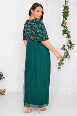 LUXE - Robe Verte Forêt Empiècement Sequin & Tulle -GrandeTendance Boutique 7c2e1120 f42c 43 161988 C