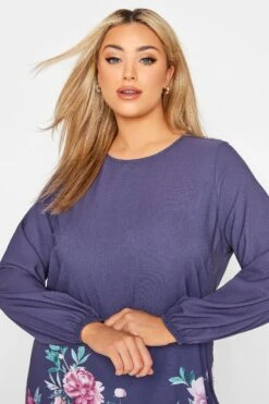 YOURS LONDON - Robe Bleu Marine & Noire Floral -GrandeTendance Boutique 7cd358f7 5668 4c 161251 D