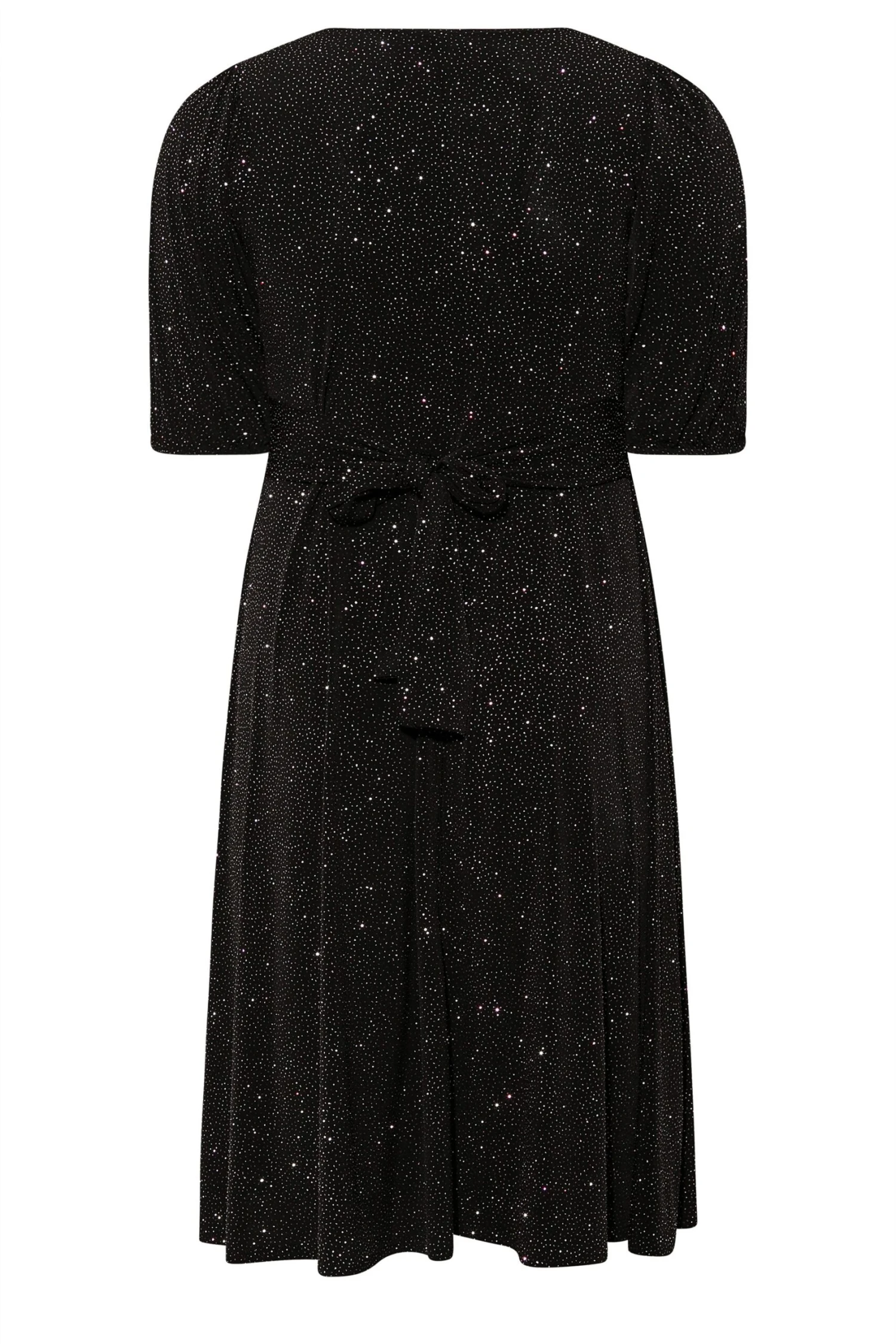 YOURS LONDON - Robe De Soirée Midi Noire Pailletté Manches Courtes 9 YOURS LONDON - Robe De Soirée Midi Noire Pailletté Manches Courtes – Image 7