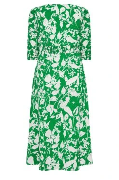 YOURS - Robe Verte Maxi Floral Fente Avant -GrandeTendance Boutique 7ea30ccf 430b 43 301904 Y