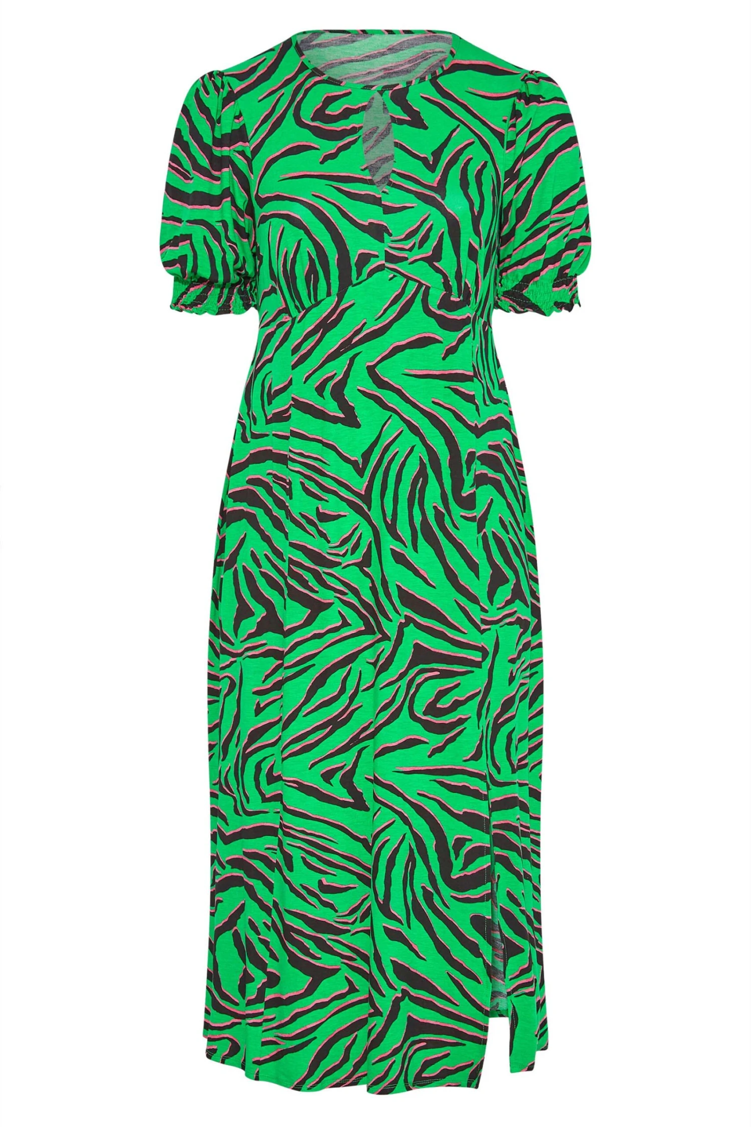 YOURS LONDON - Robe Verte Imprimé Zébré 8 YOURS LONDON - Robe Verte Imprimé Zébré – Image 6