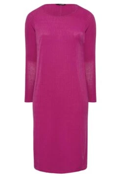 LIMITED COLLECTION - Robe Rose Fushia Nervuré Coupe Midi -GrandeTendance Boutique 802ddf3f 5f7a 40 215184 X