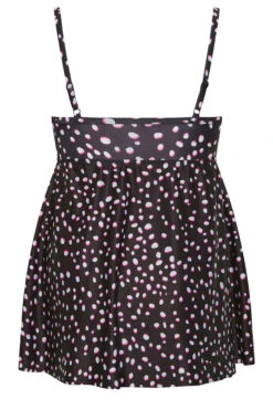 YOURS - Robe De Bain Noire à Pois Volantée -GrandeTendance Boutique 80344134 8150 4c 150305 Y