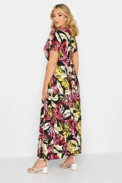 YOURS - Robe Noire Rose & Jaune Maxi Feuilles Cache-Coeur 11 YOURS - Robe Noire Rose & Jaune Maxi Feuilles Cache-Coeur -GrandeTendance Boutique 81076e38 6487 42 302062 C