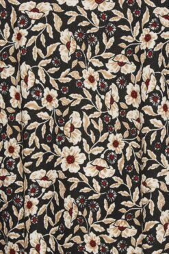 YOURS - Robe Noire Mini Imprimé Floral Drâpée à Poches -GrandeTendance Boutique 82bdf3e6 6f54 43 301907 Z