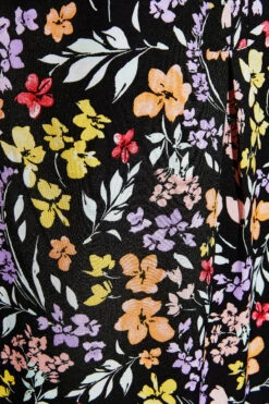 Robe Coupe Droite Noire Multi-Floral -GrandeTendance Boutique 830dbbaf ce02 45 173928 Z