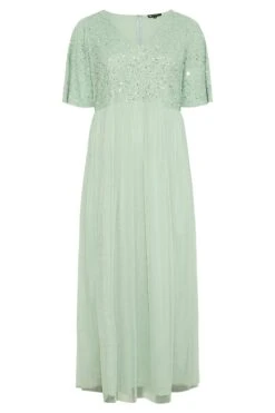 LUXE - Robe Verte Pastel Empiècement Sequin & Tulle -GrandeTendance Boutique 842c12a4 47bb 4c 161155 F