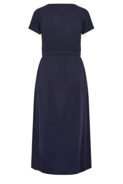 YOURS - Robe Bleue Marine Maxi Manches Courtes -GrandeTendance Boutique 8592ee12 6151 42 137310 Y