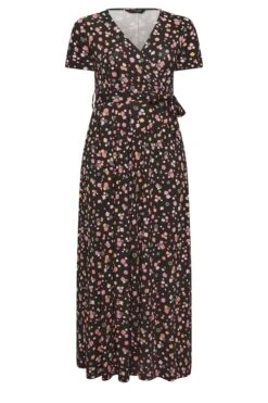 YOURS - Robe Maxi Noire Multi-Floral Cache-Coeur -GrandeTendance Boutique 86ea608d c474 4d 301994 X