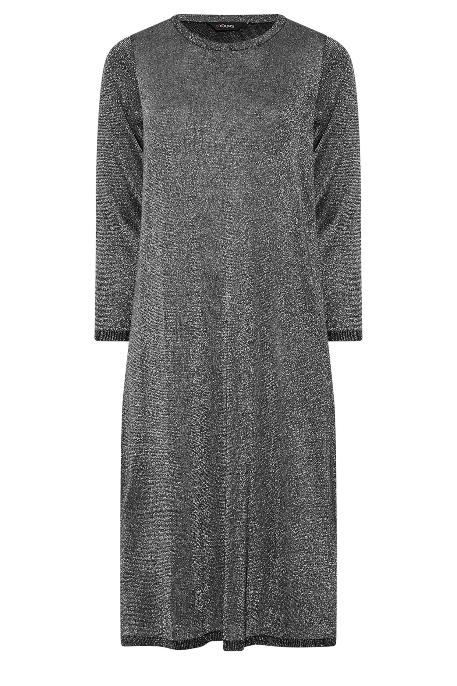 Robe Midaxi Argentée Paillettée Manches Longues 7 Robe Midaxi Argentée Paillettée Manches Longues – Image 5