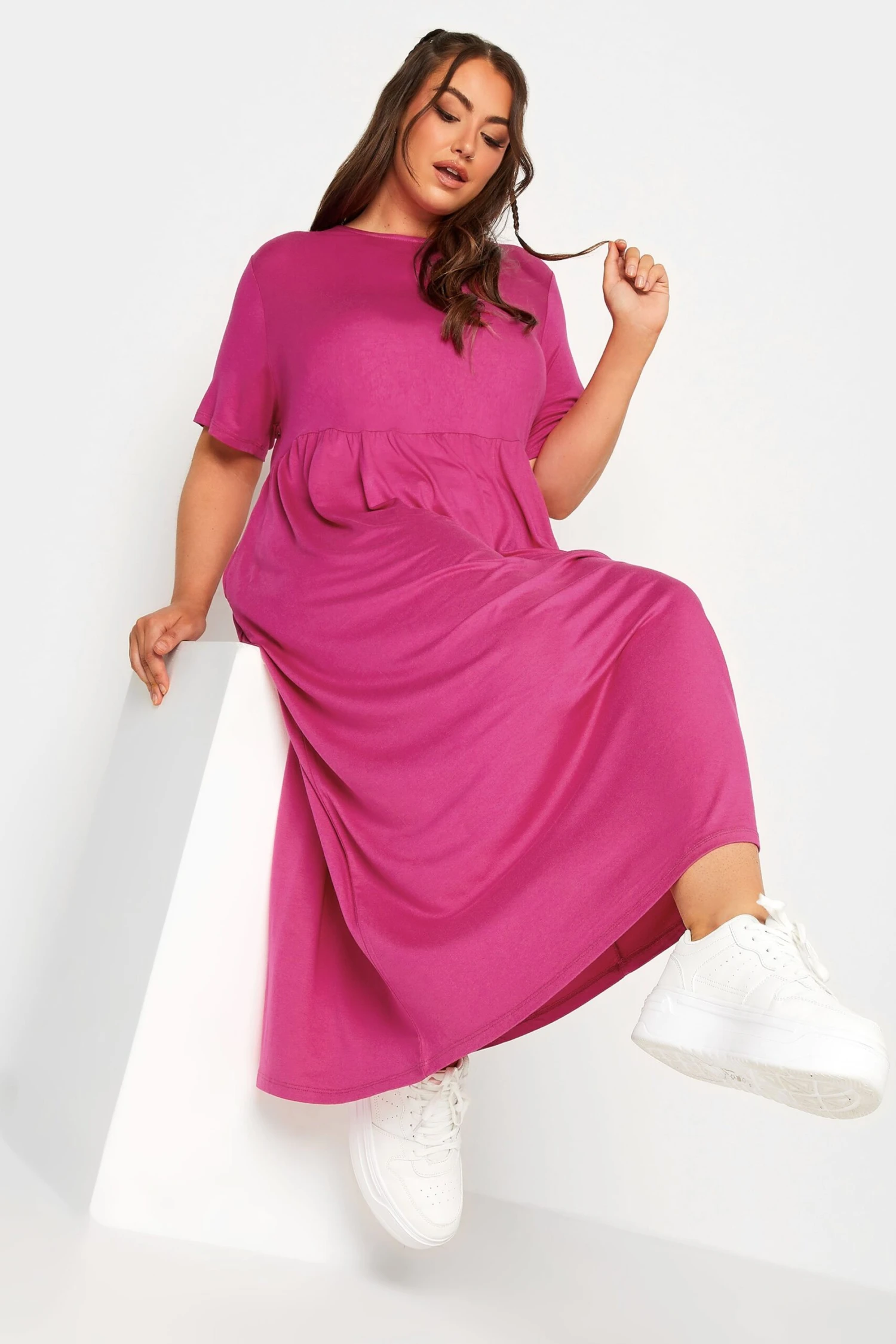 LIMITED COLLECTION - Robe Rose Framboise Longue Maxi 4 LIMITED COLLECTION - Robe Rose Framboise Longue Maxi – Image 2