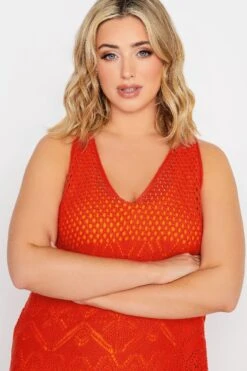 YOURS - Robe Midaxi Rouge Crochet Manches Longues 12 YOURS - Robe Midaxi Rouge Crochet Manches Longues -GrandeTendance Boutique 87cea4a3 f4cd 48 192856 D