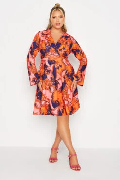 LIMITED COLLECTION - Robe Blazer Orange & Bleue Cache-Coeur