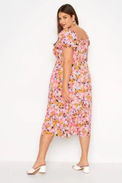 Robe Rose Midaxi Floral Bleu & Jaune -GrandeTendance Boutique 895664c7 1a97 48 137158 C