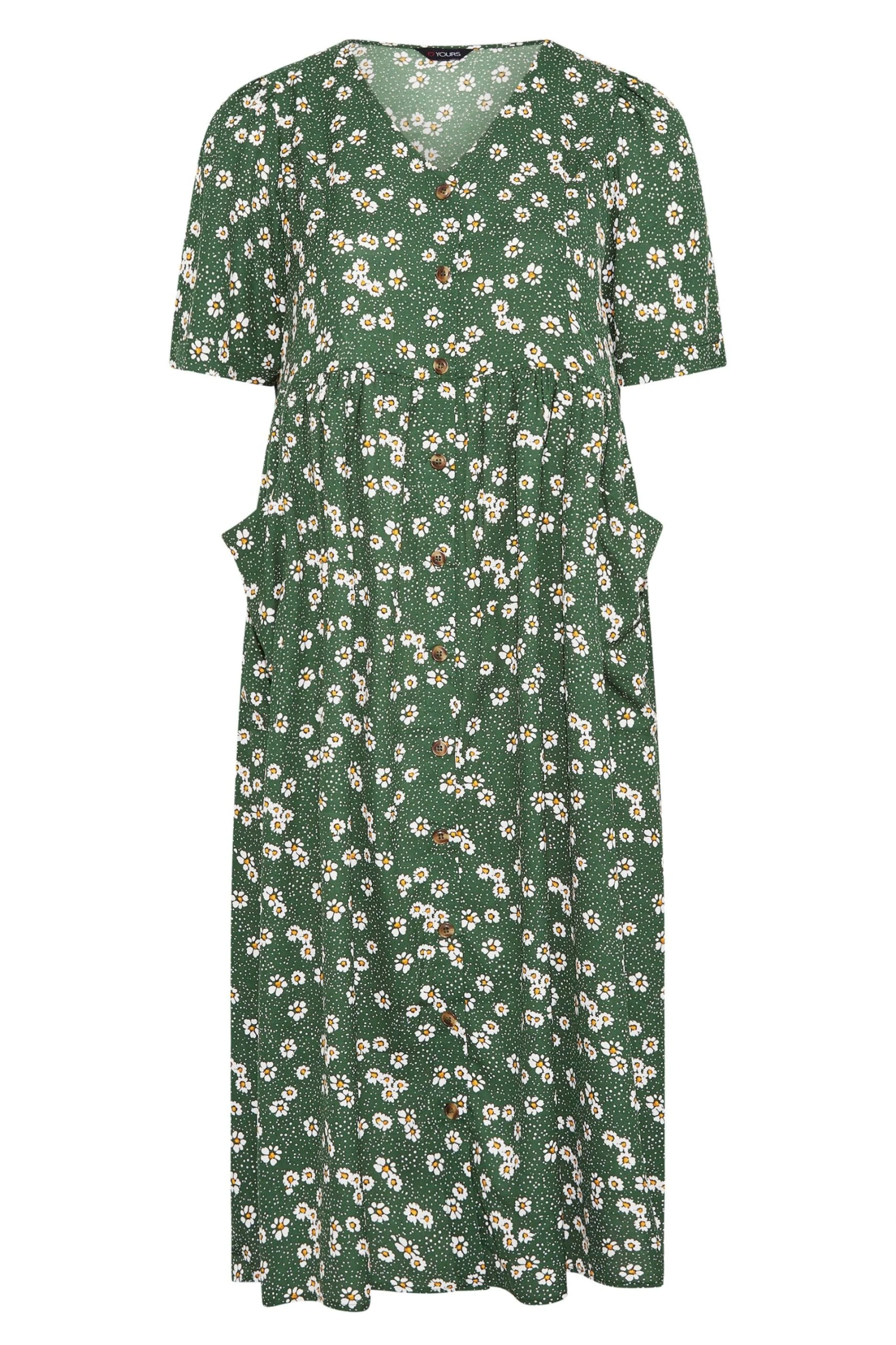 LIMITED COLLECTION - Robe Verte Floral & Pois Smocké 8 LIMITED COLLECTION - Robe Verte Floral & Pois Smocké – Image 6