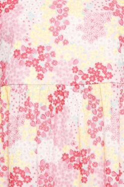 LIMITED COLLECTION - Robe Rose & Jaune Floral Smocké Volanté Encolure Coeur -GrandeTendance Boutique 8af4e54a bf88 4a 215514 Z