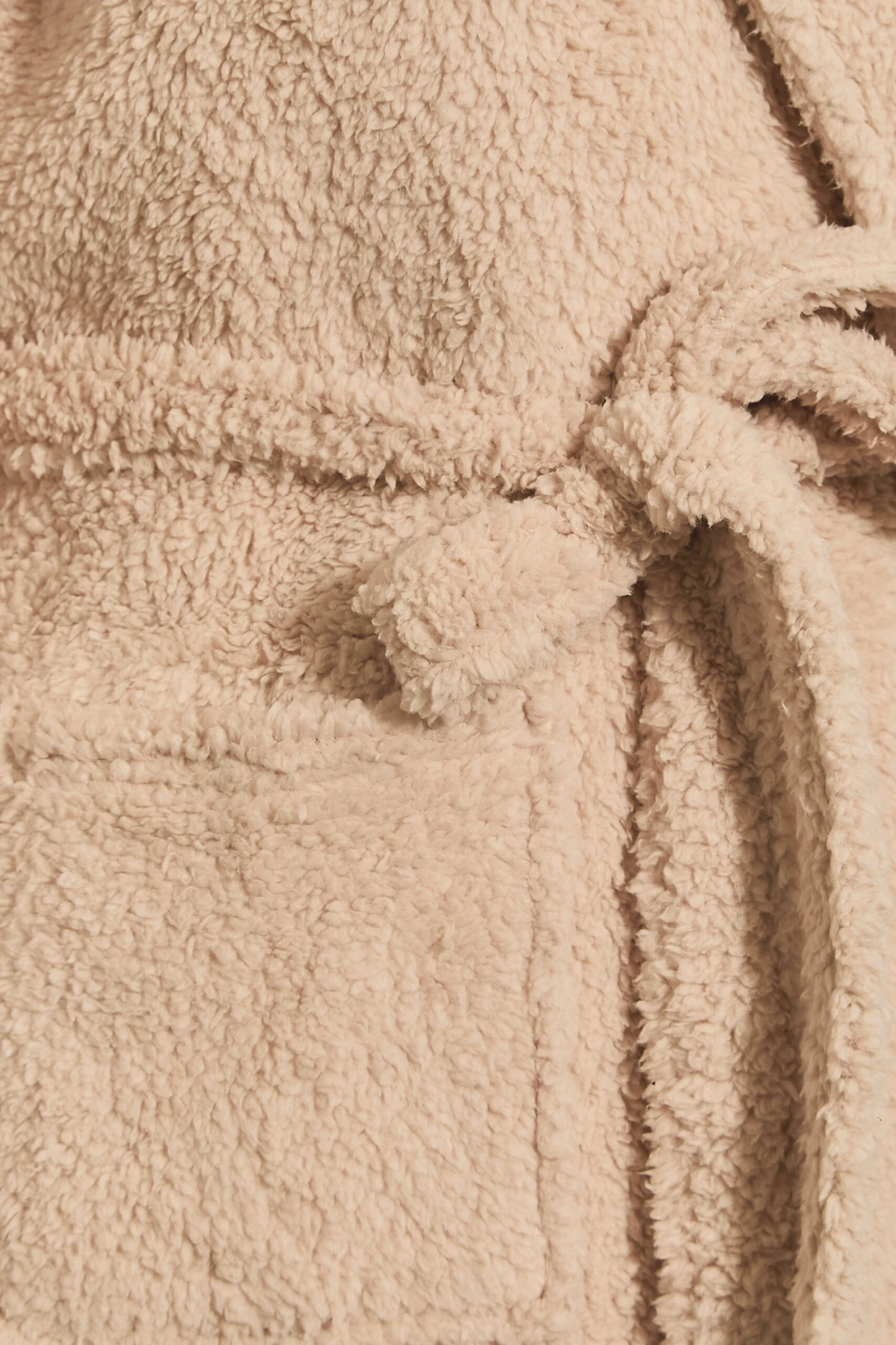 Robe De Chambre Beige En Peluche à Poches 6 Robe De Chambre Beige En Peluche à Poches – Image 5