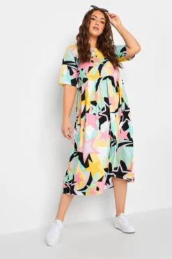 LIMITED COLLECTION - Robe Rose & Bleue Étoiles Midaxi