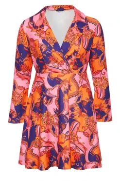 LIMITED COLLECTION - Robe Blazer Orange & Bleue Cache-Coeur -GrandeTendance Boutique 8c8f71b4 a680 4b 215099 X