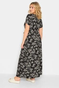 YOURS - Robe Noire Maxi Cache-Coeur Design Feuilles -GrandeTendance Boutique 8ca2ffa6 3ec3 42 301910 C