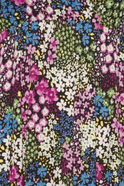 YOURS - Robe Maxi Noire & Verte Cache-Coeur Petites Fleurs Manches Volantées -GrandeTendance Boutique 8d5fa67f 4edc 45 301889 Z