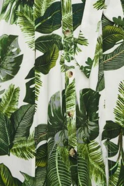 YOURS PETITE - Robe Midi Blanche & Verte Feuilles Tropicales -GrandeTendance Boutique 8f5eec3b 16ac 42 174476 Z