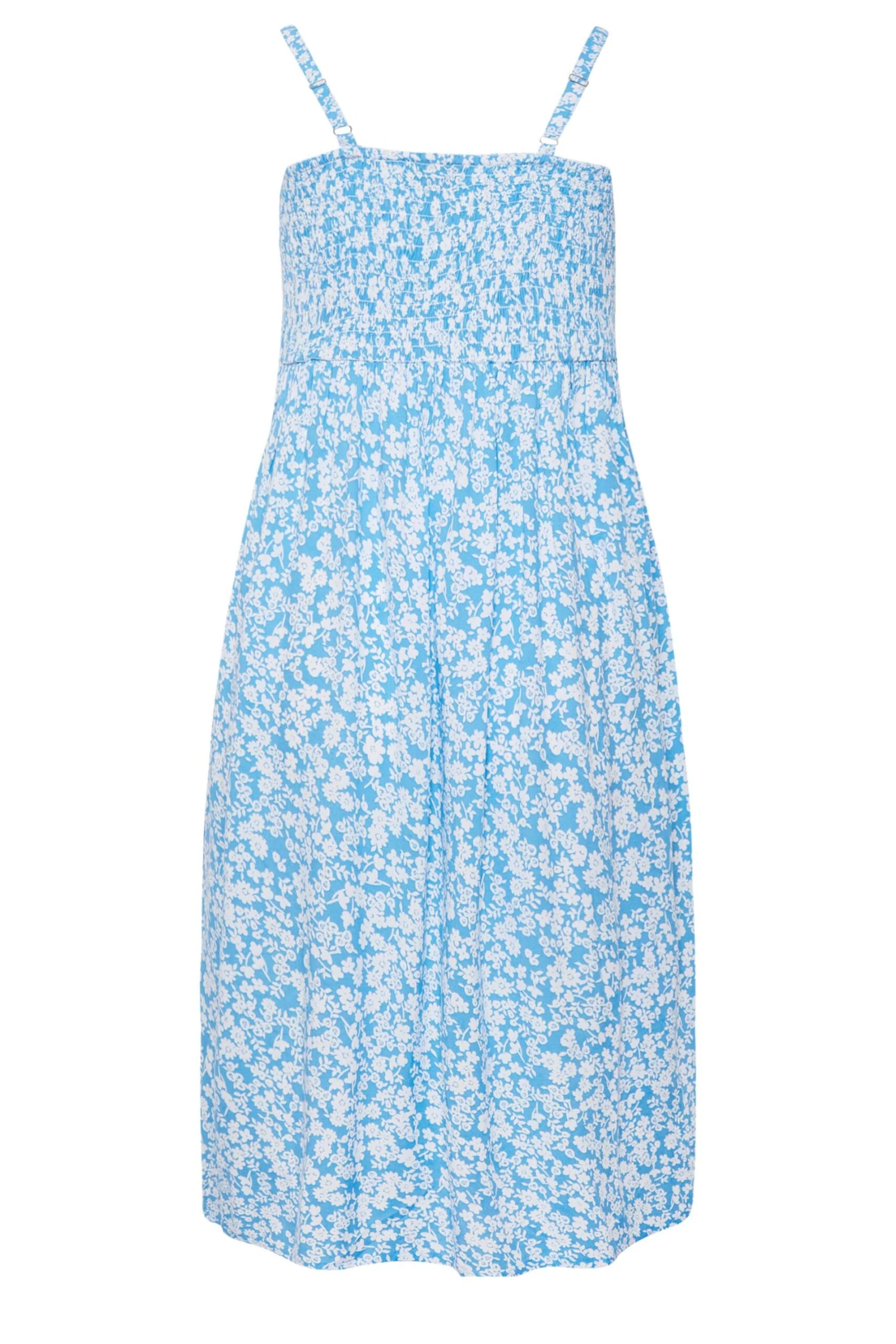 YOURS - Robe Bleue Floral Volanté Fines Bretelles 9 YOURS - Robe Bleue Floral Volanté Fines Bretelles – Image 7