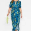 YOURS LONDON - Robe Bleue & Verte Imprimé Floral -GrandeTendance Boutique 8f9eed8e 8125 4c 161591 B